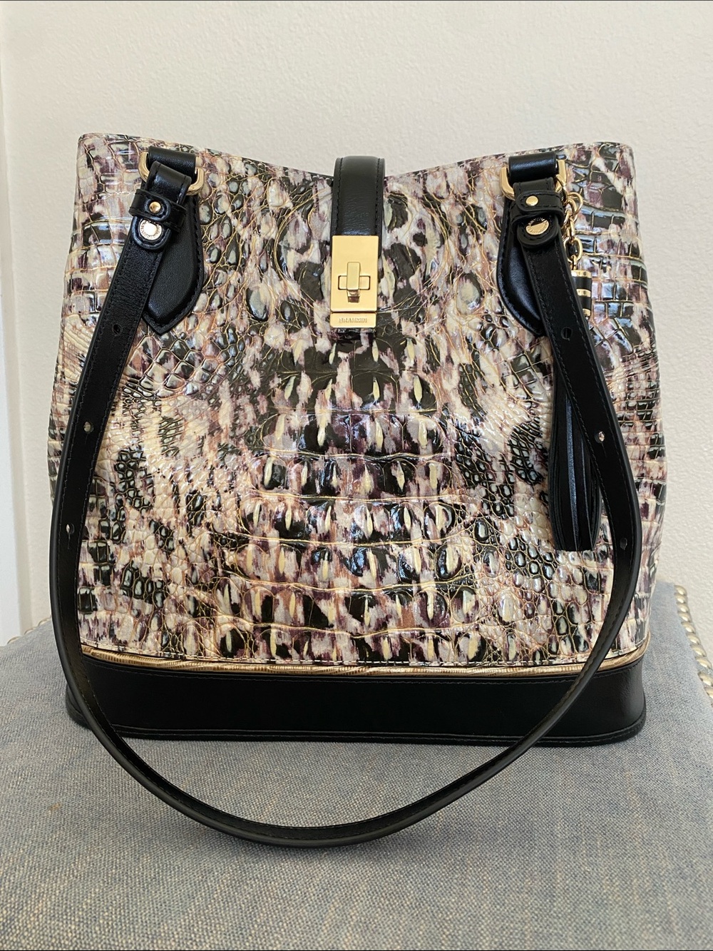 Brahmin Multi Pelham Fiora EUC with matching Ady wallet.